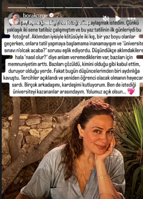 Özge Borak, üniversiteli oldu!